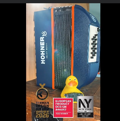 Notre HOHNER XS a été récompensé internationalement avec le prix de la conception allemande